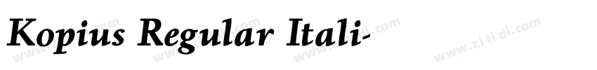 Kopius Regular Itali字体转换